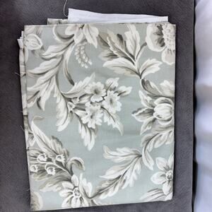 Cotton Fabric Upholstery Floral 56" x 172" 7 1/2 Yds Gray White Spectrum Fabrics